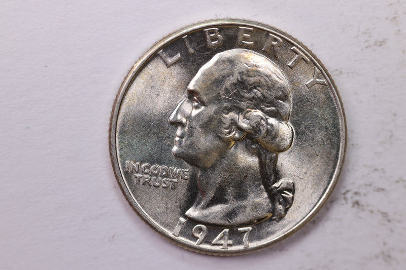 1947 Washington Silver Quarter, Affordable Uncirculated Collectible Coin. Sale