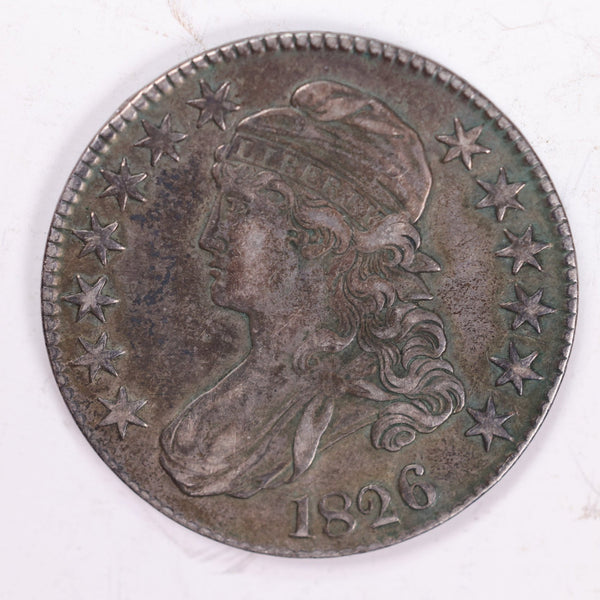 1826 Cap Bust Half Dollar., Very Fine+ Circulated Coin., Store #2000