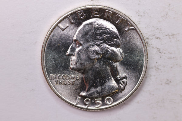 1950 Washington Silver Quarter, Affordable Uncirculated Collectible Coin. Sale #0353559