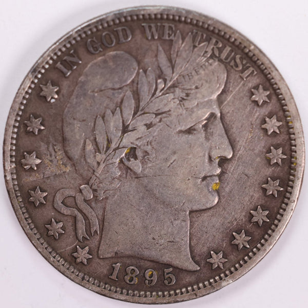 1895 Barber Half Dollar, Very Fine Circulated Coin, Store #H895.04