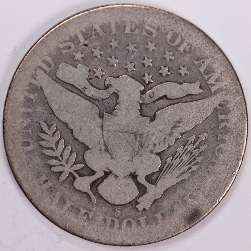 1895-S Barber Half Dollar, Fine Circulated Coin, Store