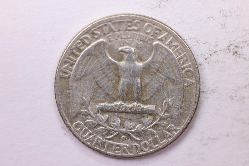 1952-D Washington Silver Quarter, Affordable Circulated Collectible Coin. Sale