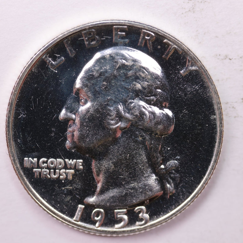 1953 Proof Washington Silver Quarter, Affordable Uncirculated Collectible Coin. Sale