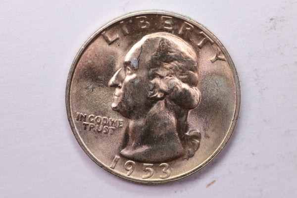 1953-S Washington Silver Quarter, Affordable Uncirculated Collectible Coin. Sale #0353588