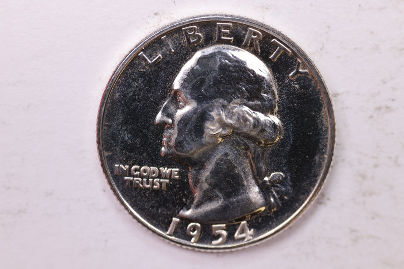 1954 Proof Washington Silver Quarter, Affordable Uncirculated Collectible Coin. Sale