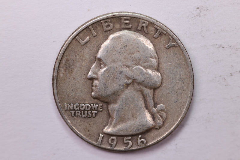 1956 Washington Silver Quarter, Affordable Circulated Collectible Coin. Sale