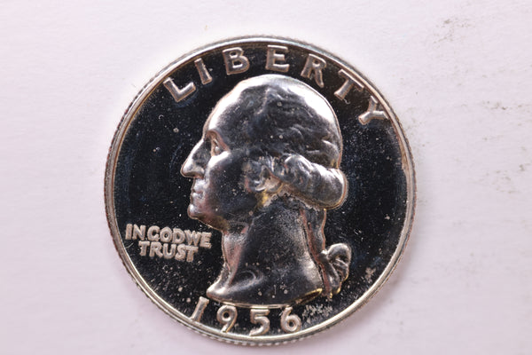 1956 Proof Washington Silver Quarter, Affordable Uncirculated Collectible Coin. Sale #0353606