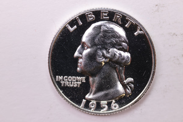 1956 Proof Washington Silver Quarter, Affordable Uncirculated Collectible Coin. Sale #0353607