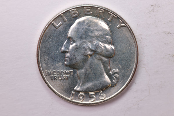 1956-D Washington Silver Quarter, Affordable Uncirculated Collectible Coin. Sale #0353609