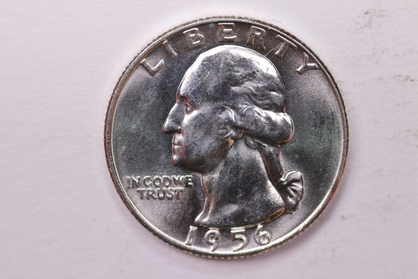 1956-D Washington Silver Quarter, Affordable Uncirculated Collectible Coin. Sale #0353610