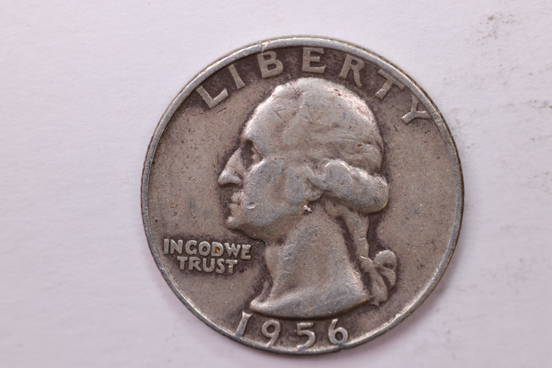 1956-D Washington Silver Quarter, Affordable Circulated Collectible Coin. Sale