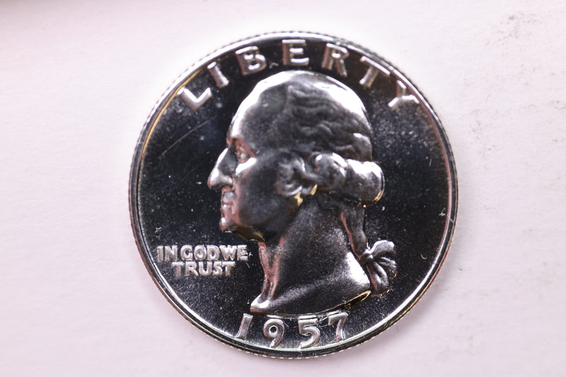 1957 Proof Washington Silver Quarter, Affordable Uncirculated Collectible Coin. Sale