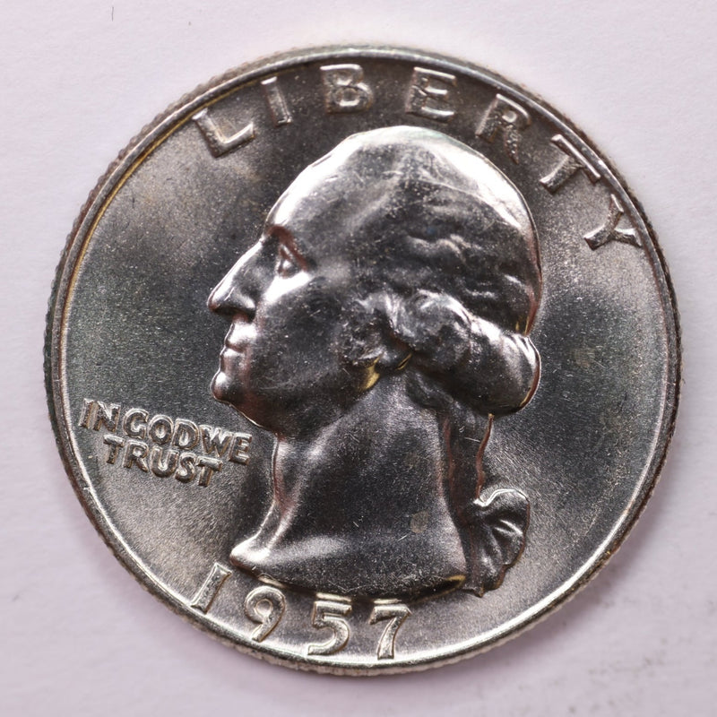 1957-D Washington Silver Quarter, Affordable Uncirculated Collectible Coin. Sale