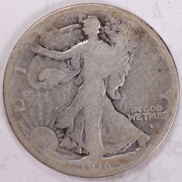 1916-S Walking Liberty Half Dollar, About Good Circulated Coin, Store #H916S01