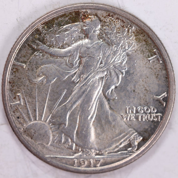 1917 Walking Liberty Half Dollar, Mint State Coin, Store #H917.01