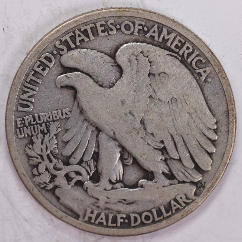 1919 Walking Liberty Half Dollar, Very Good Circulated Coin, Store