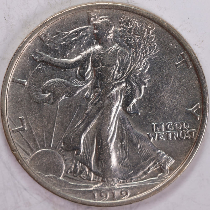 1919 Walking Liberty Half Dollar, Extra Fine Circulated Coin, Store