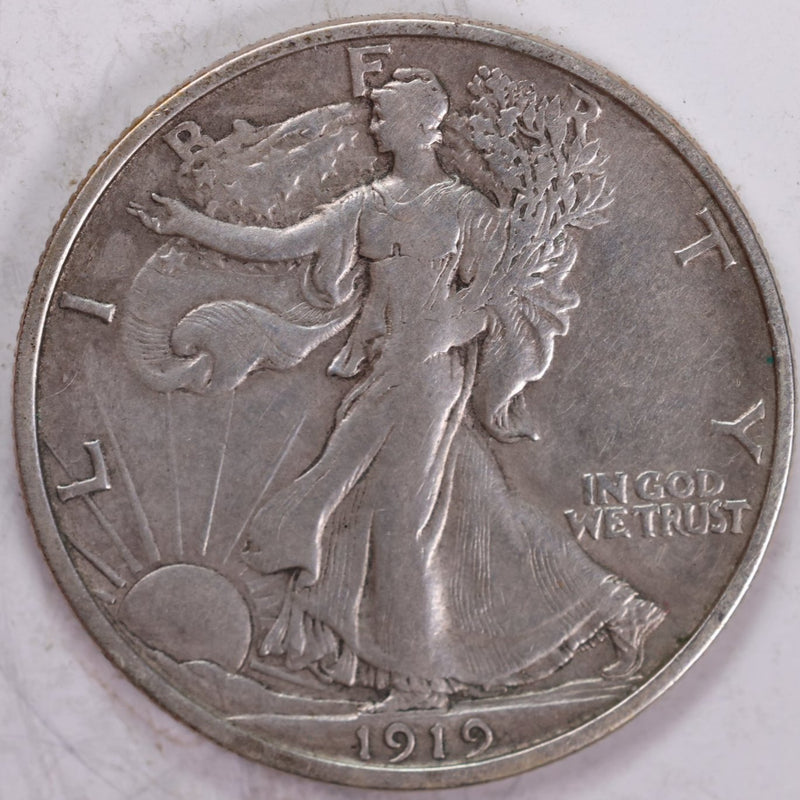 1919-D Walking Liberty Half Dollar, Extra Fine Circulated Coin, Store