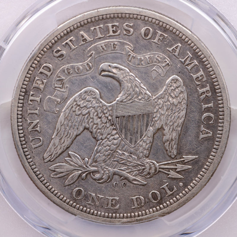 1872-CC Seated Liberty Silver Dollar.,  PCGS Graded, Affordable Coin Store Sale