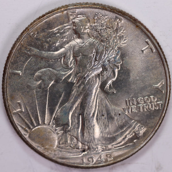 1942 Walking Liberty Half Dollar, Mint State Coin, Store #H942.01