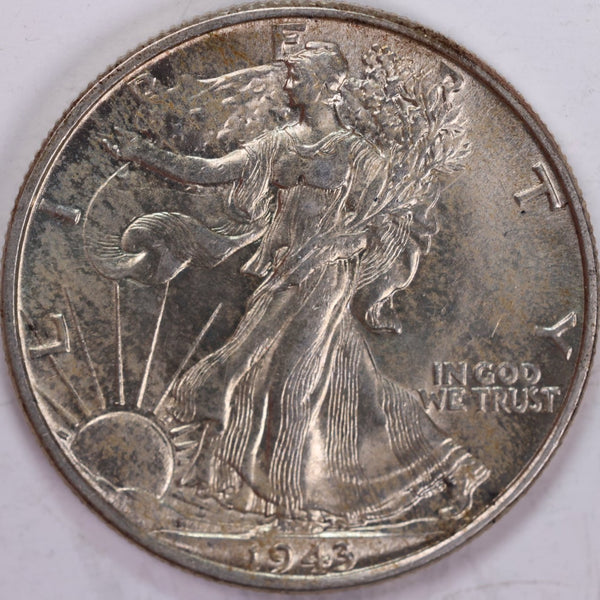 1943 Walking Liberty Half Dollar, Mint State Coin, Store #H943.02