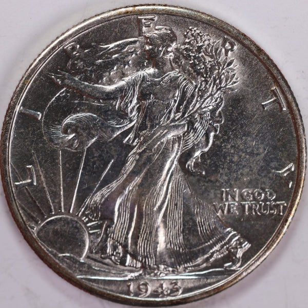 1943-D Walking Liberty Half Dollar, Mint State Coin, Store #H943D01