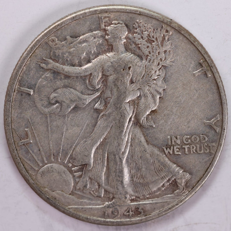 1943-S Walking Liberty Half Dollar, Extra Fine Circulated Coin, Store