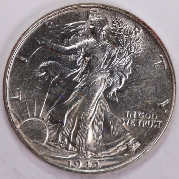 1944 Walking Liberty Half Dollar, About Uncirculated Coin, Store #H944.01