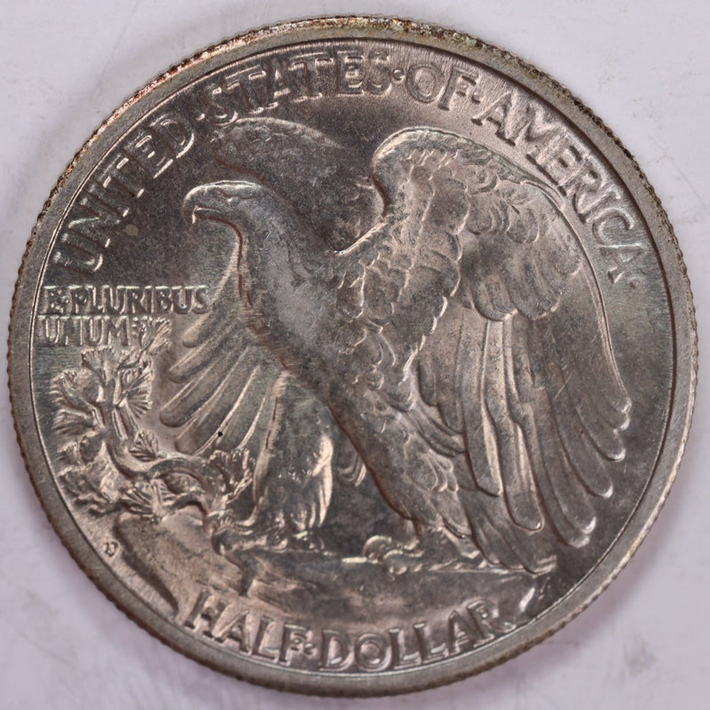 1945-D Walking Liberty Half Dollar, About Uncirculated Coin, Nice Slider, Store