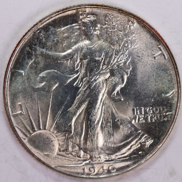 1946 Walking Liberty Half Dollar, Mint State Coin, Store #H946.01