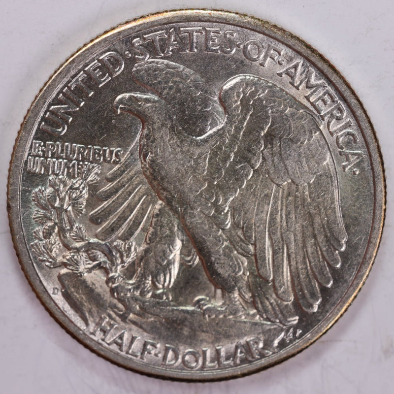 1946-D Walking Liberty Half Dollar, About Uncirculated Coin, Nice Slider, Store