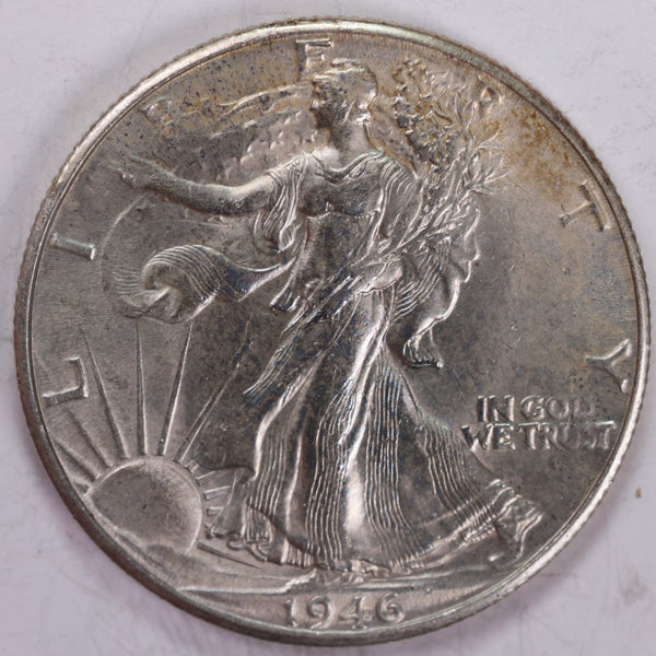 1946-D Walking Liberty Half Dollar, Mint State+ Coin, Store #H946D02