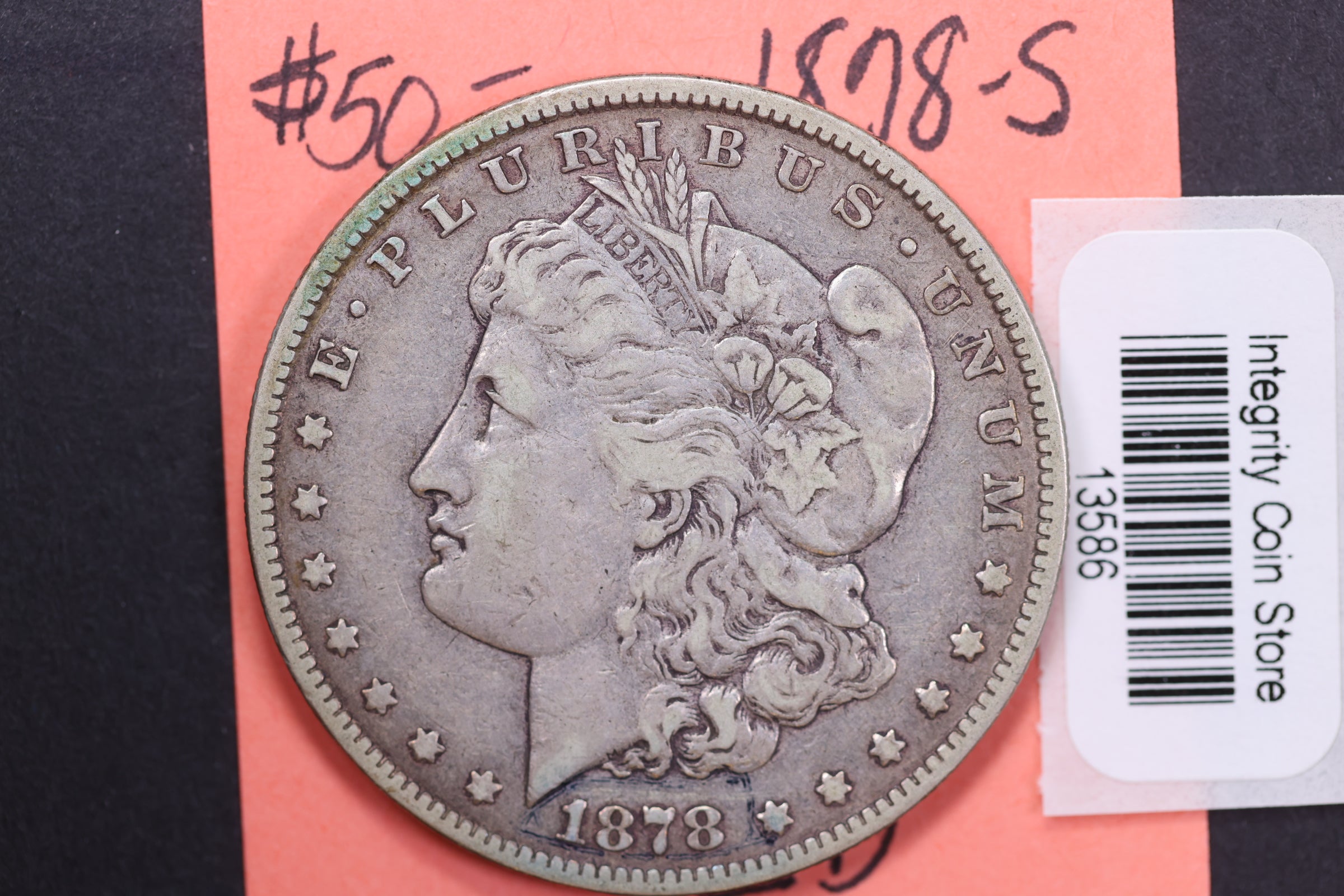 1879-CC Morgan Silver Dollar, Affordable Circulated Coin, Store #13588