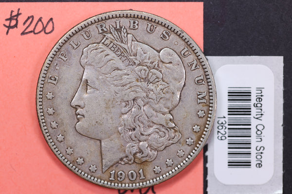 1901 Morgan Silver Dollar, Very Fine Circulated Coin, Store #13629