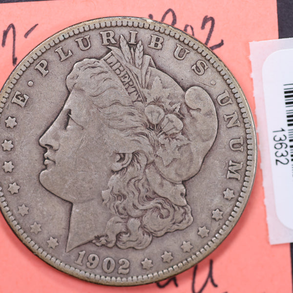 1902 Morgan Silver Dollar, Very Fine Affordable Circulated Coin, Store