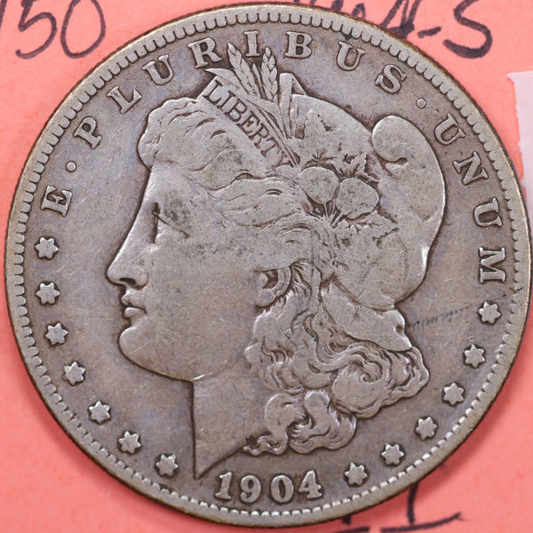 1904-S Morgan Silver Dollar, Very Fine Circulated Coin, Store #DR0437