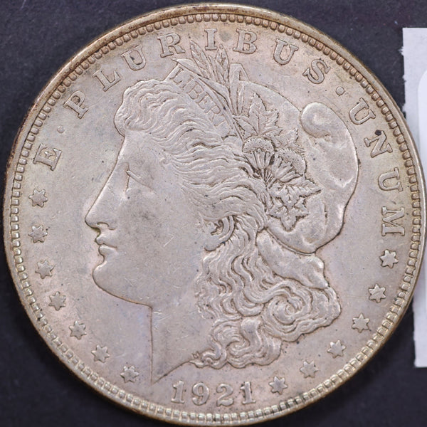 1921 Morgan Silver Dollar, Very Fine+ Circulated Coin, Store #DR0119