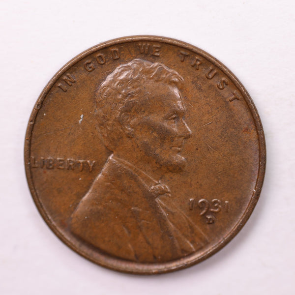 1931-D Lincoln Wheat Cents., Extra Fine., Store #18723