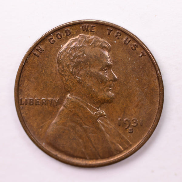 1931-S Lincoln Wheat Cents., About Uncirculated., Store #18724