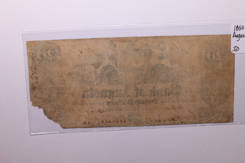 1850 $20, Bank of Augusta, GA., Obsolete Currency., Store