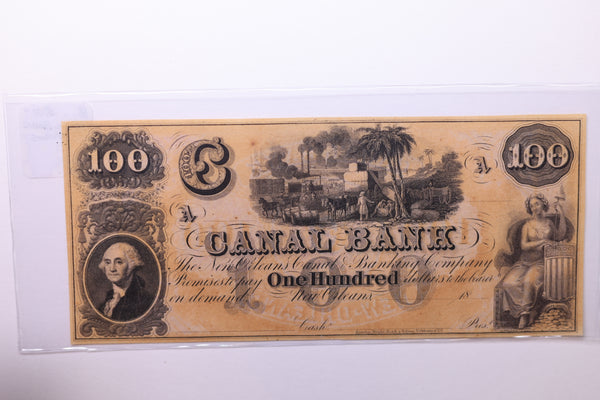 18__ $100., CANAL BANK., New Orleans, LA., Obsolete Currency., Store #LA006.