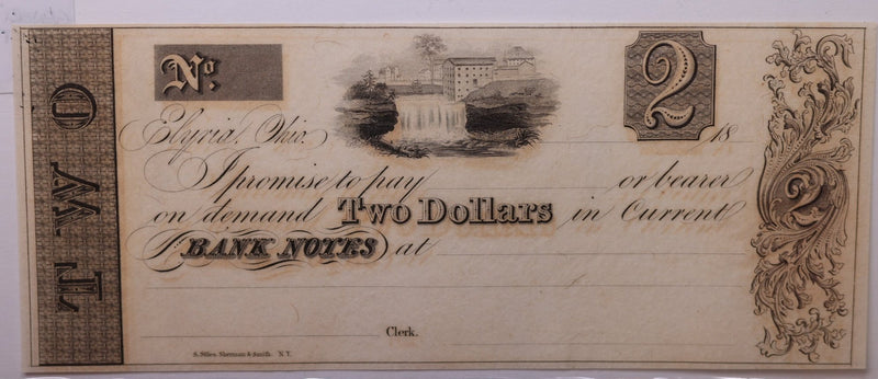 18__ $2., Remainder., Elyria, Ohio., Obsolete Currency., Store