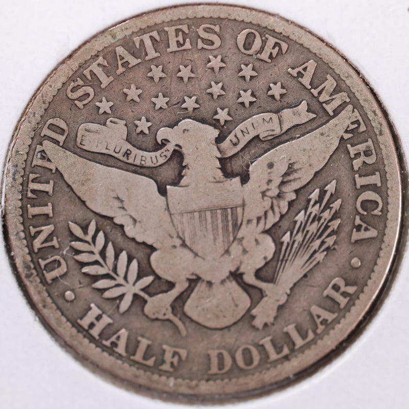 1912 Barber Half Dollar, Very Good Circulated Coin, Details - obv polished, Store