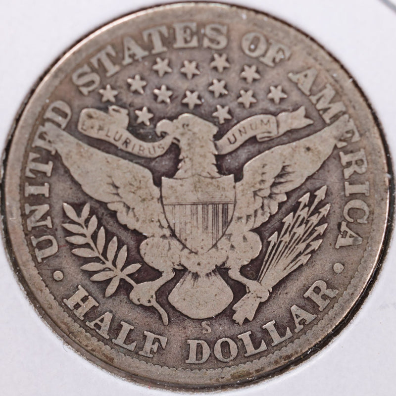 1913-S Barber Half Dollar, Good+ Circulated Coin, Store