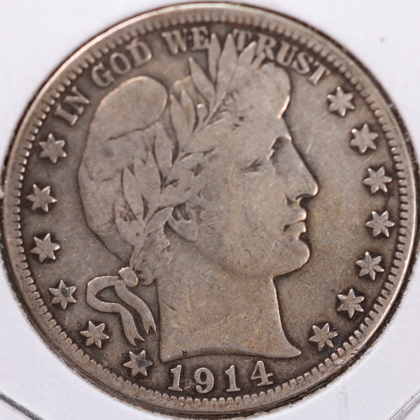 1914-S Barber Half Dollar, Fine Circulated Coin, Store #H914S03