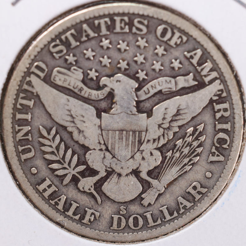 1914-S Barber Half Dollar, Very Good Circulated Coin, Store