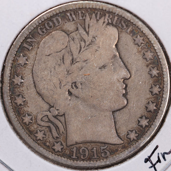 1915-S Barber Half Dollar, Fine Circulated Coin, Store #H915S03