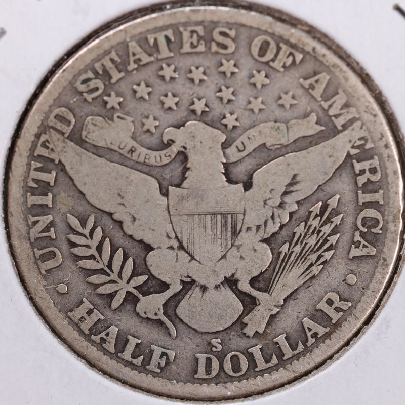 1915-S Barber Half Dollar, Very Good Circulated Coin, Store