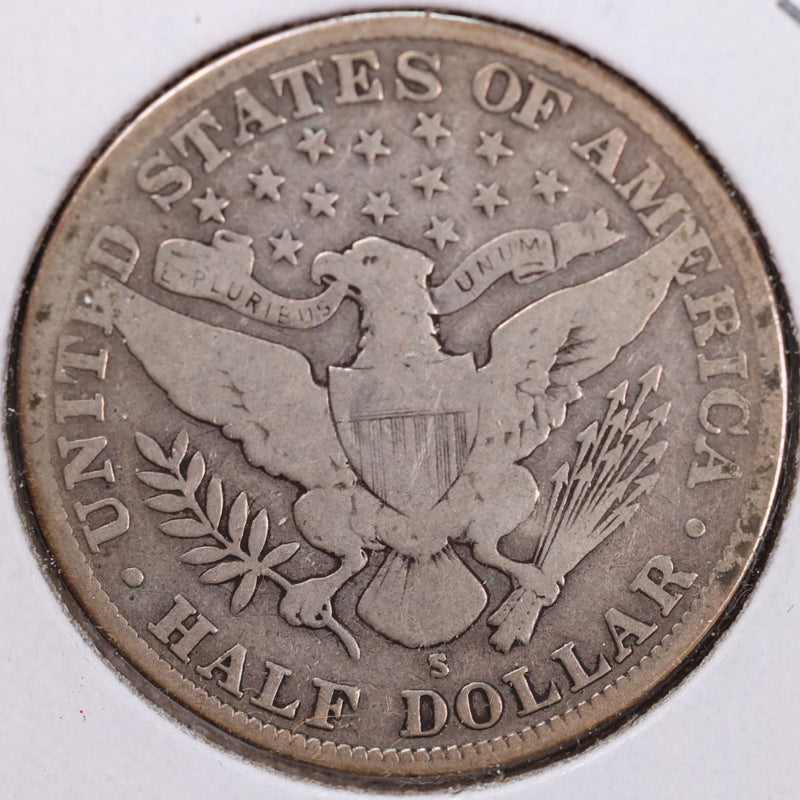 1915-S Barber Half Dollar, Very Good Circulated Coin, Store