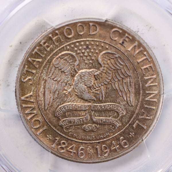 1946 50 Cent., Iowa, Commemorative., PCGS MS-63., Store #2154